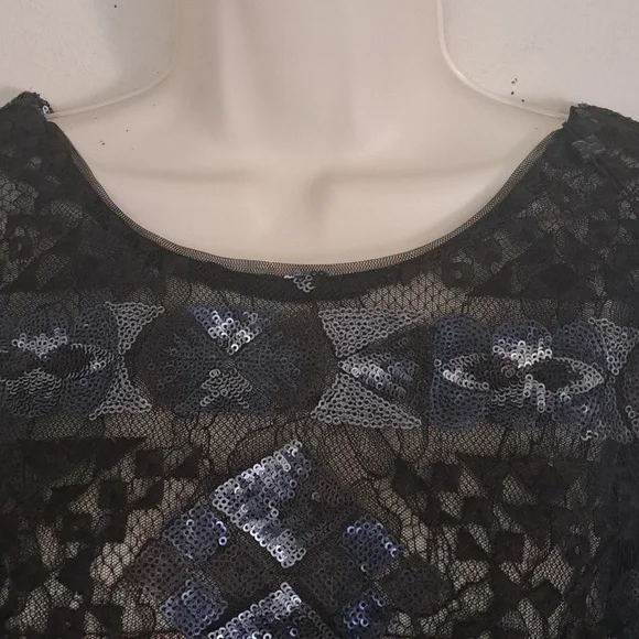 BCBGMAXAZRIA 'Samara' Sequin Lace Sheath Dress 12 - Picture 9 of 13